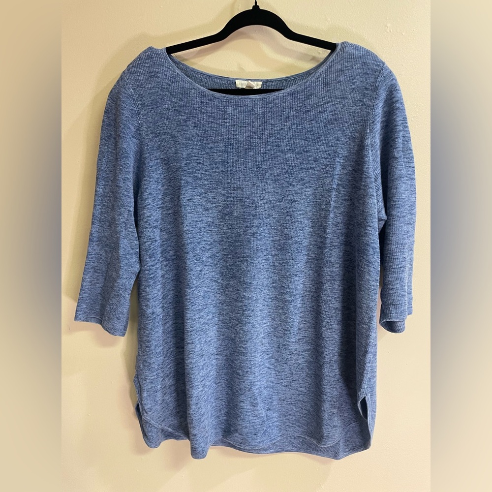 Eileen Fisher 100% Organic Cotton Short-sleeved Sweater Women’s Size Large